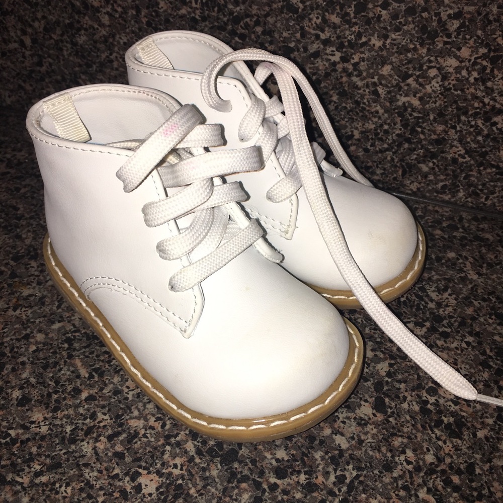 Leather Infant High Top Walking Shoes